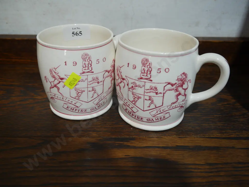 2 Crown Lynn 1959 Empire Games mugs Image 1++