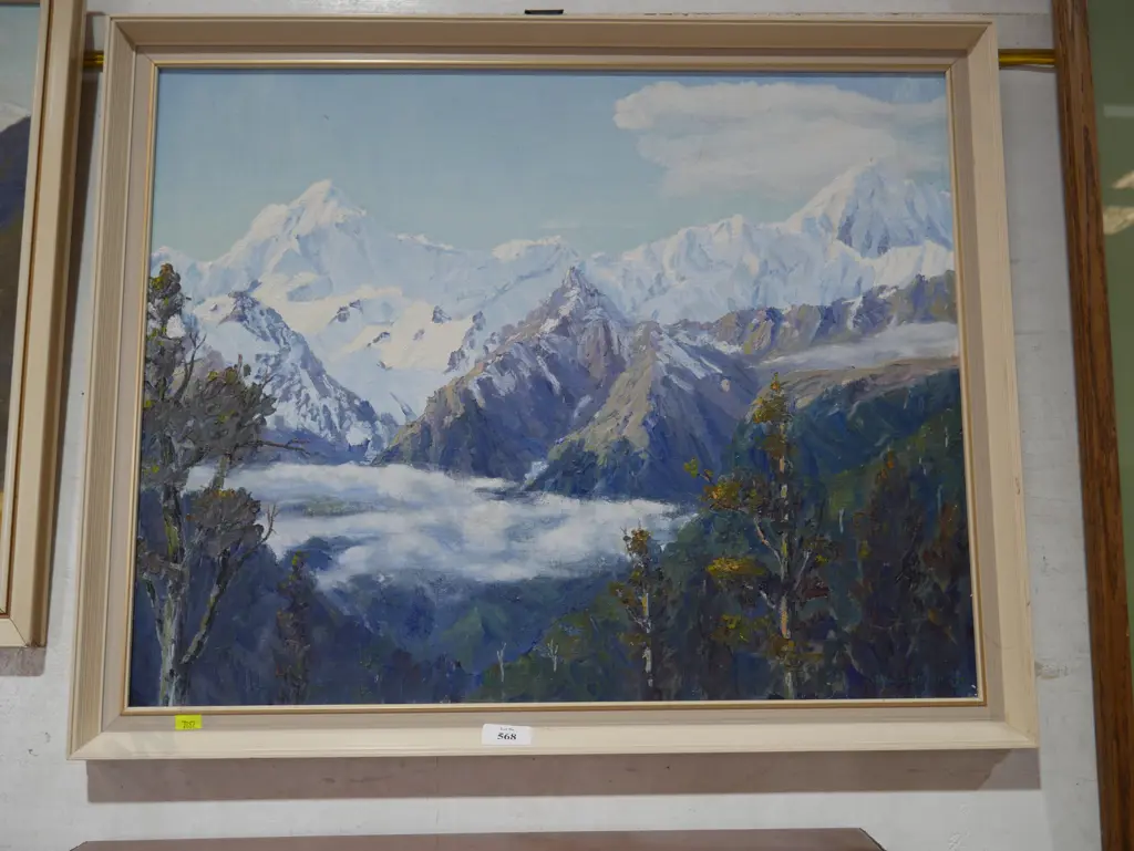 Framed Oil, Mt Cook Image 1++
