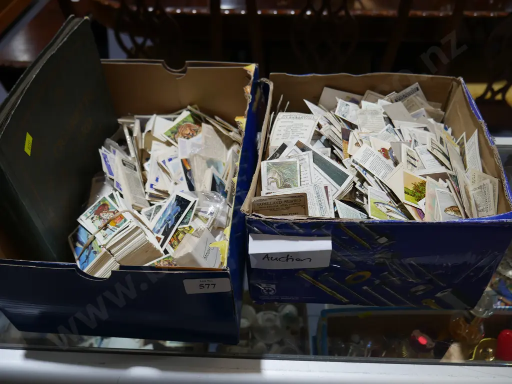2 boxes of cigarette cards Image 1++