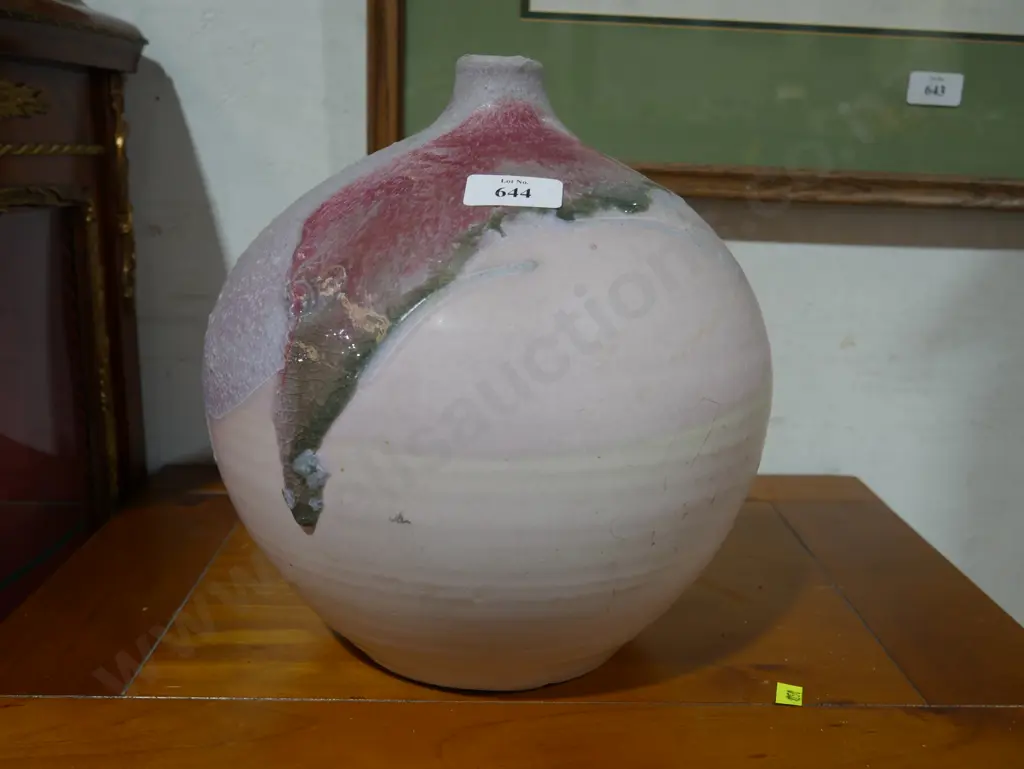 NZ studio pottery lamp base, P Hadfield Image 1++