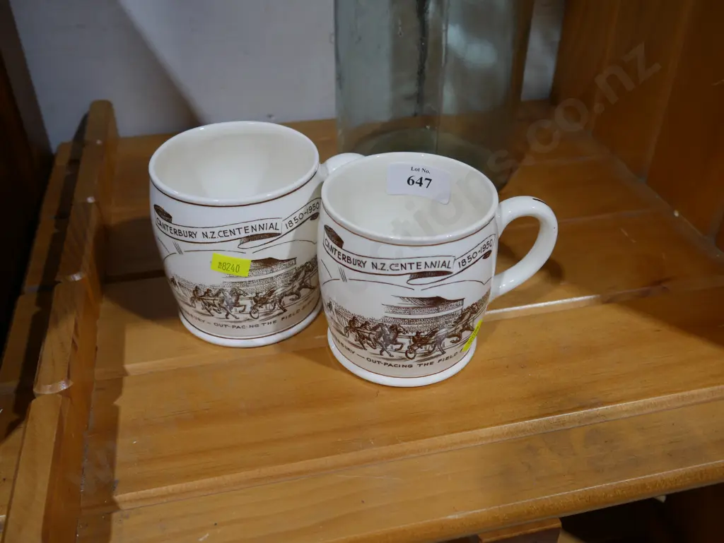 2 Crown Lynn Canterbury Centennial mugs Image 1++