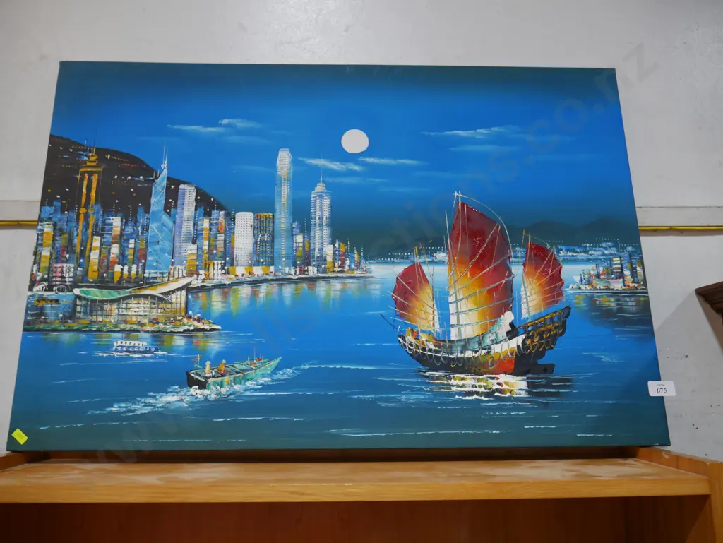 Oil painting, Harbour Image 1++