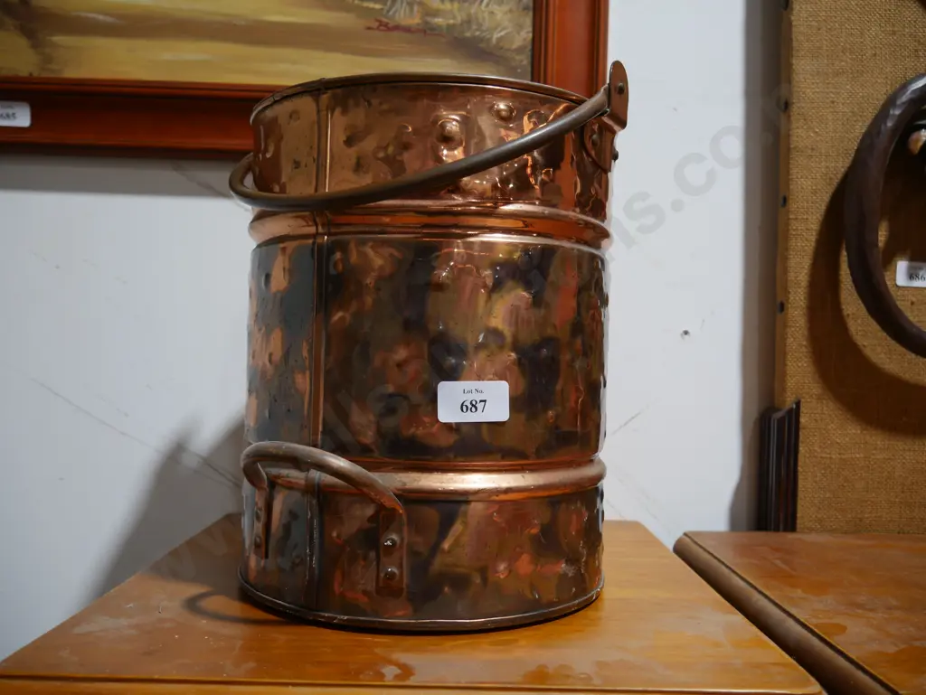 Copper coal bin Image 1++