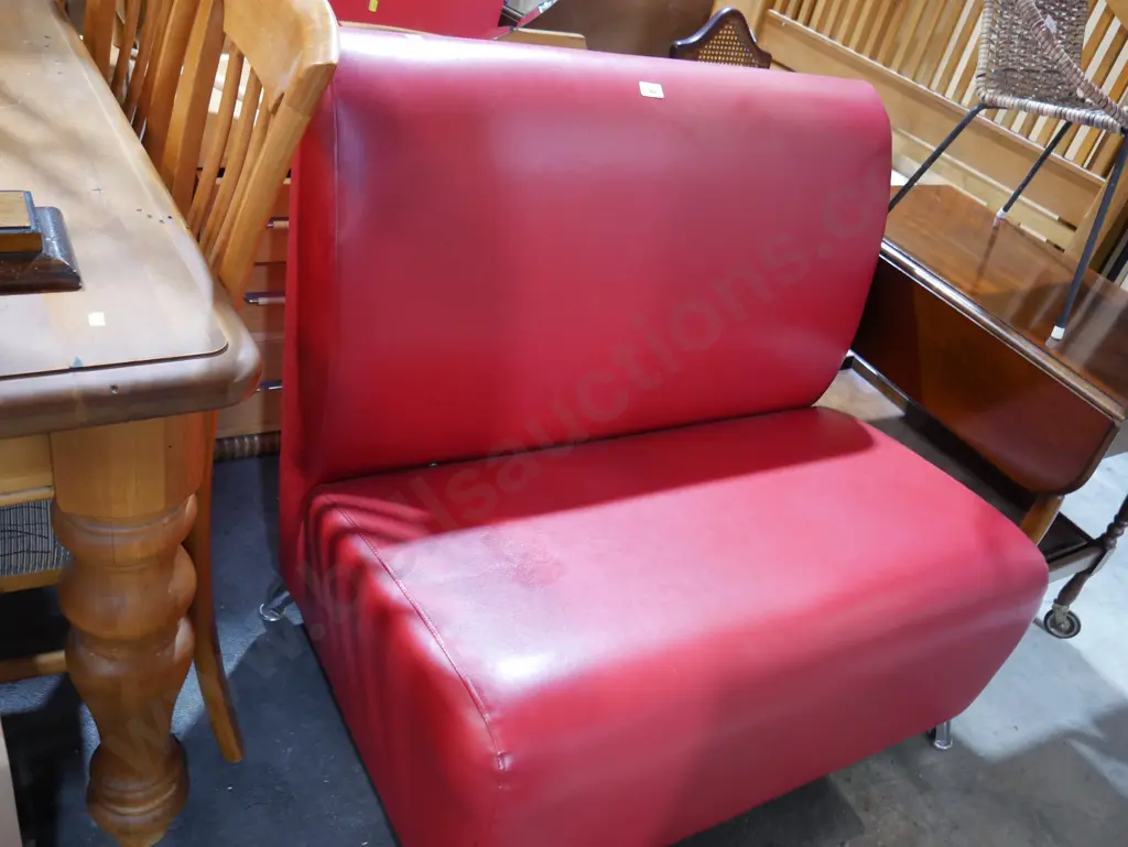 Red 2 seater couch Image 1++