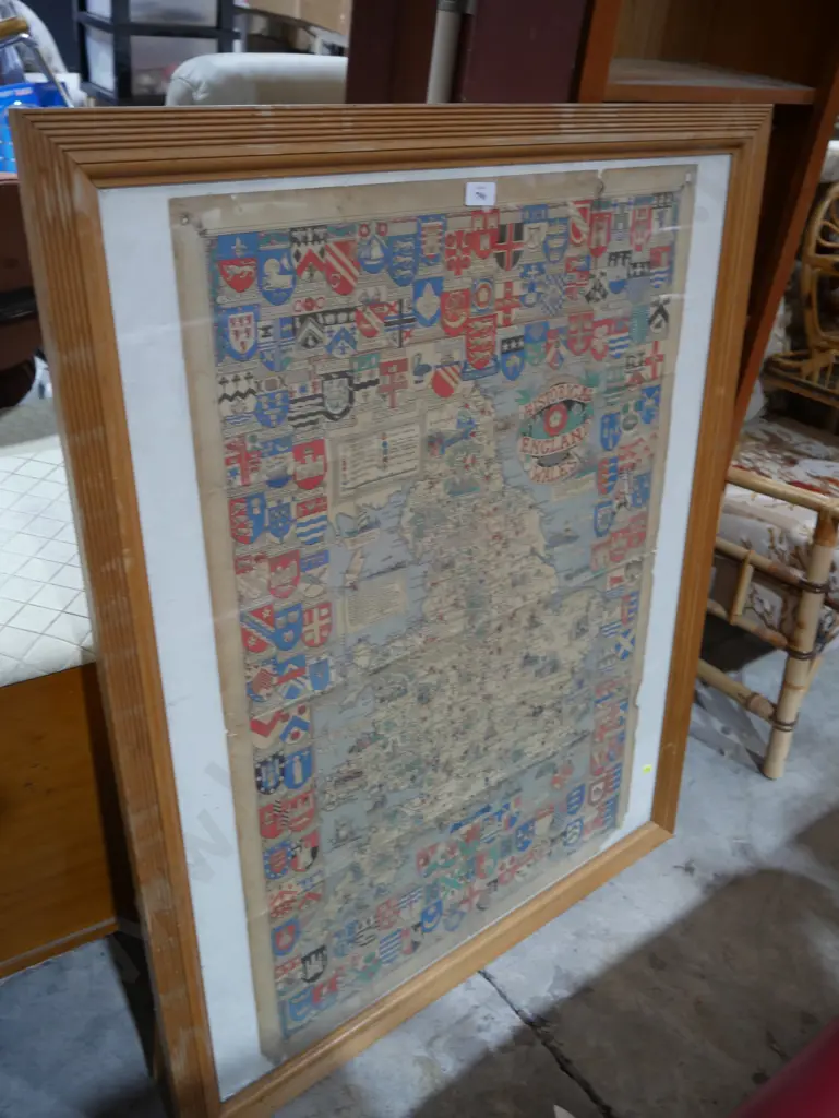 Historical framed map of England Image 1++