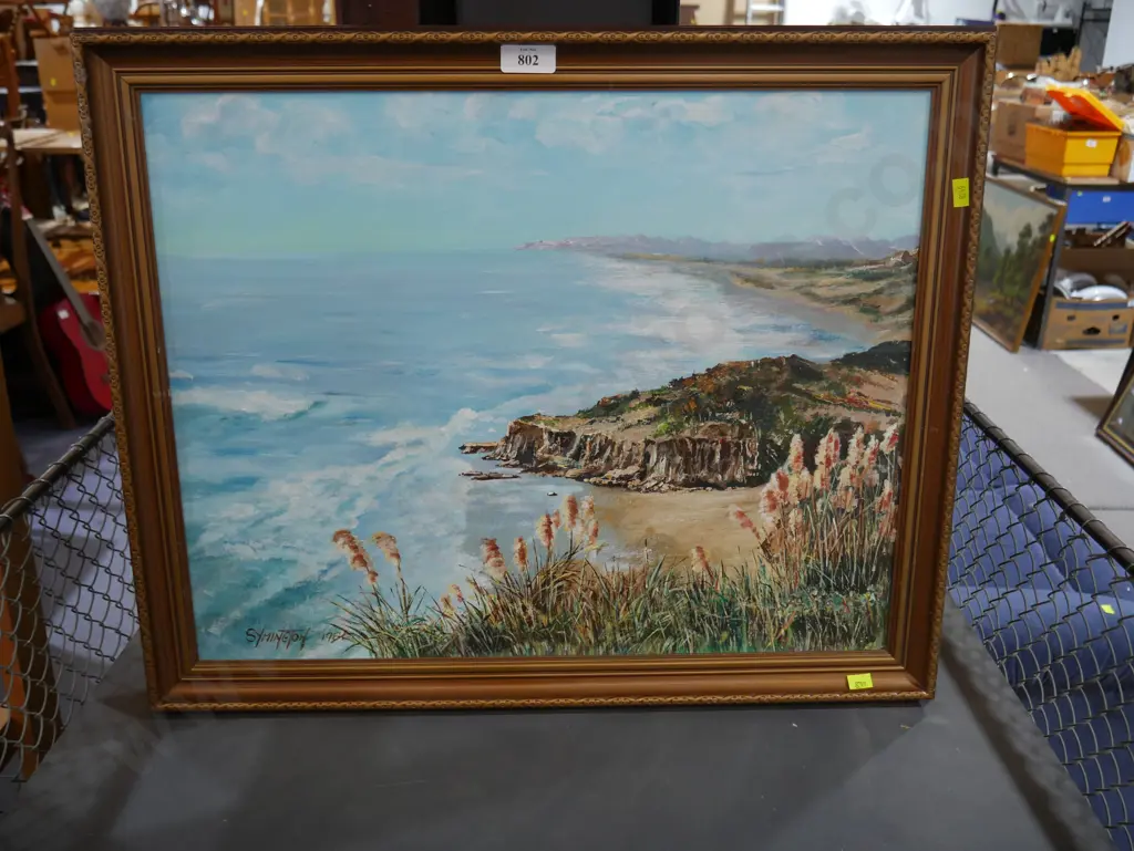Oil painting coastal scene Image 1++