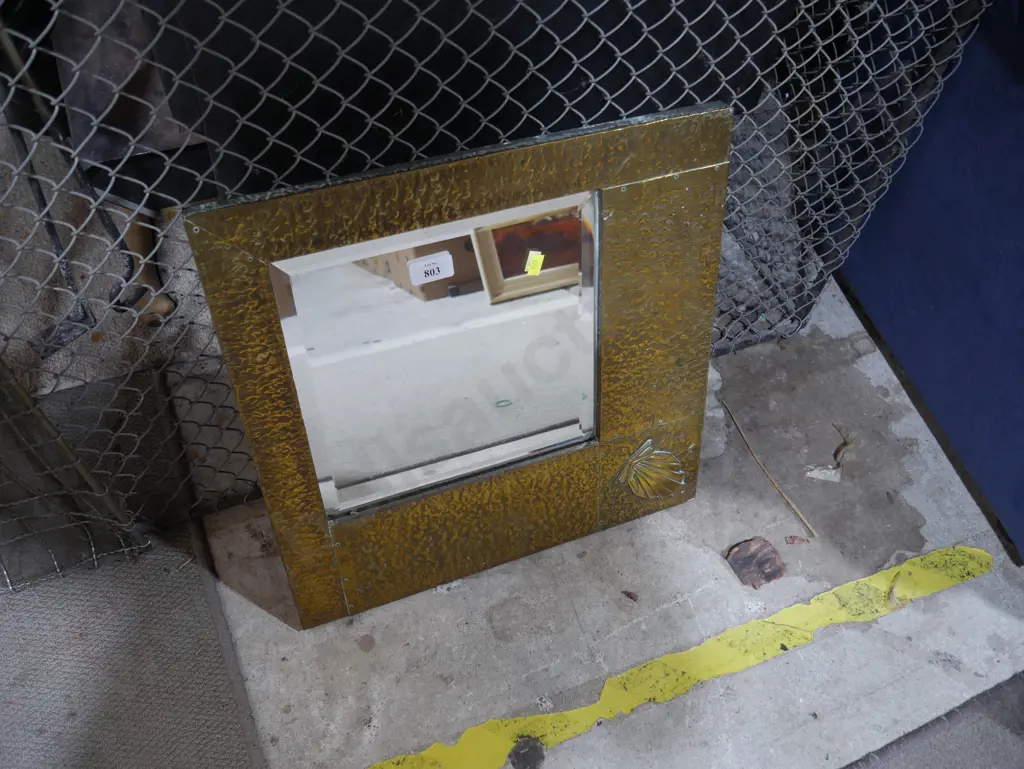Brass frame mirror Image 1++