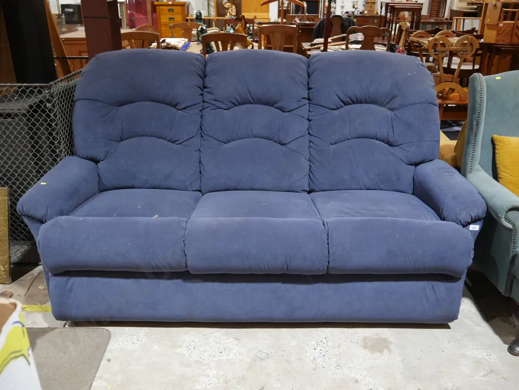 Blue 3 seater couch Image 1++