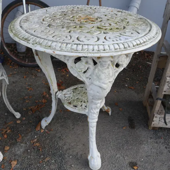 Cast iron table