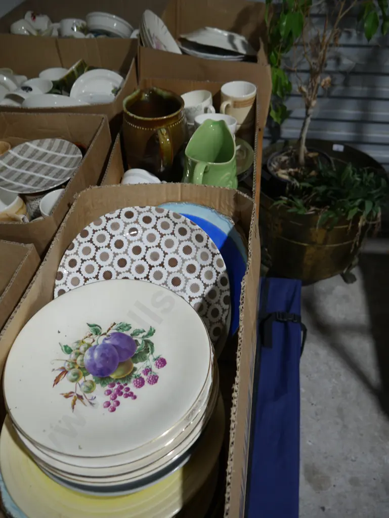 3 boxes of Crown Lynn plates, jugs etc Image 1++