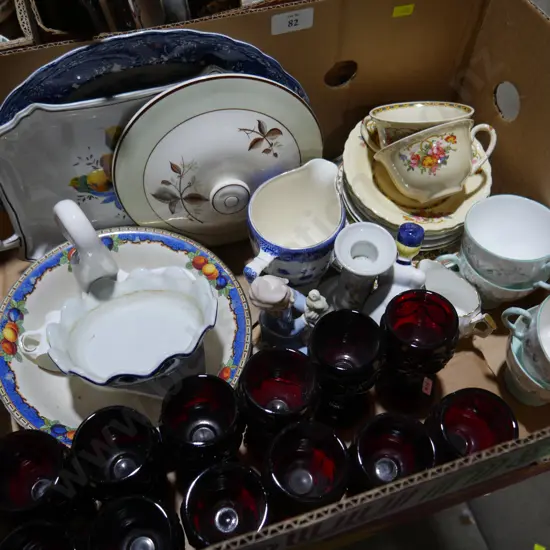 China, red glassware