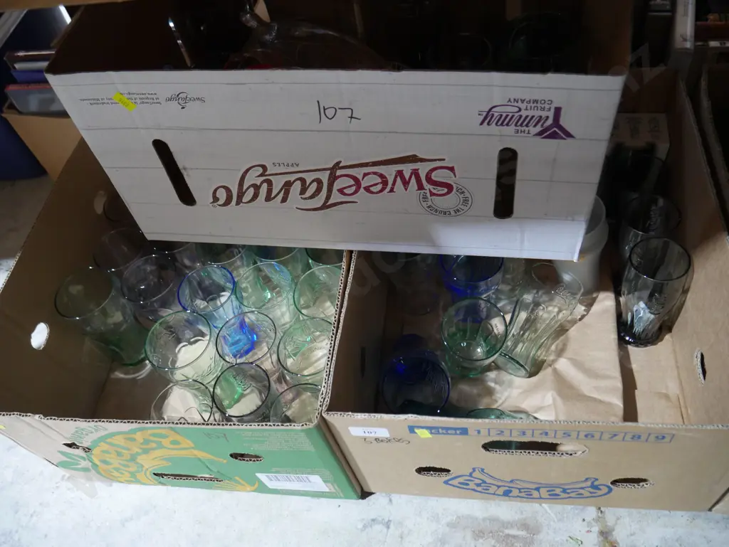 3 boxes Coca-Cola glasses etc Image 1++