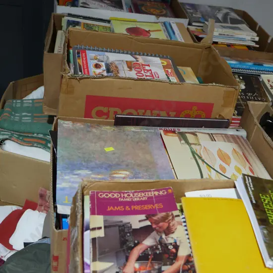 5 boxes of books
