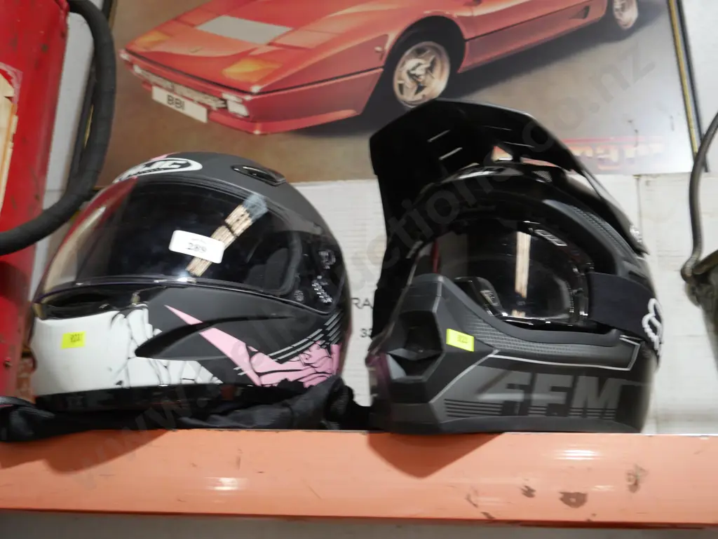 2 motorbike helmets Image 1++