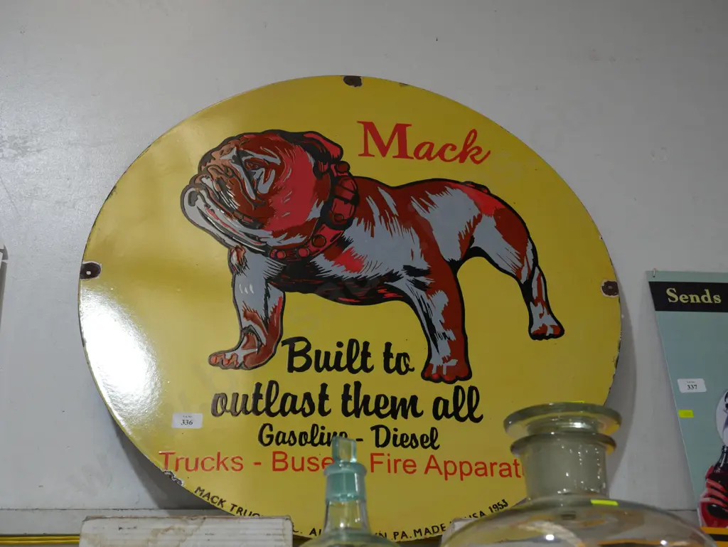 Mack trucks enamel sign Image 1++