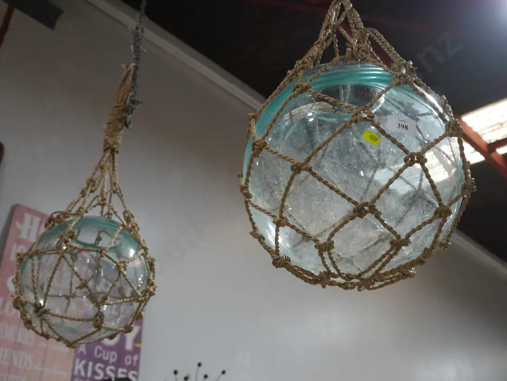 2 hanging glass floats Image 1++