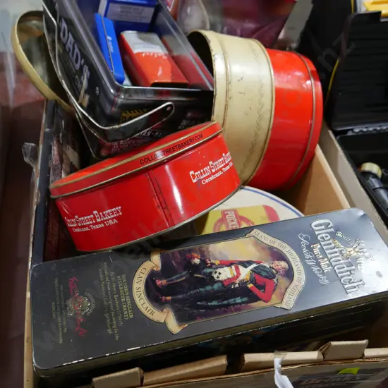 Assorted tins