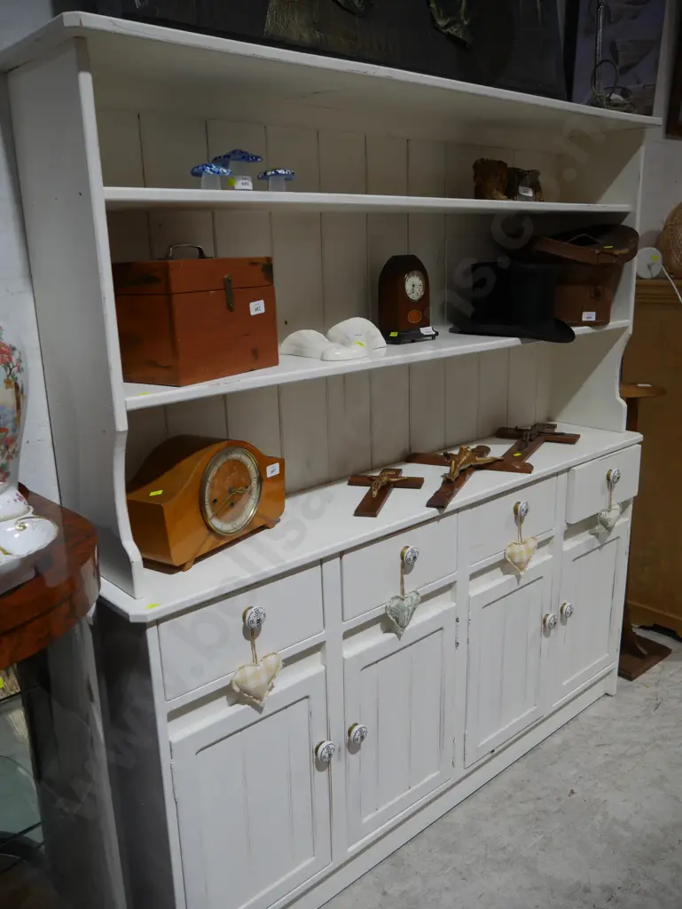 White painted hutch dresser Image 1++