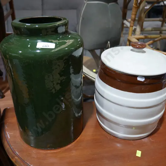 Lidded jar etc