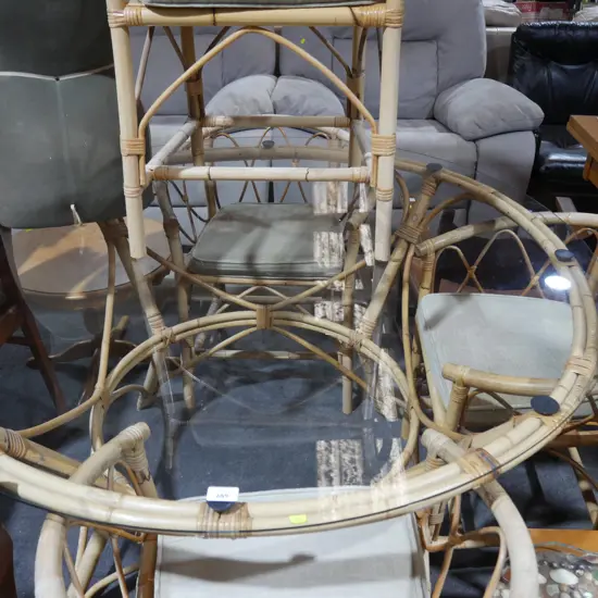 Cane dining suite