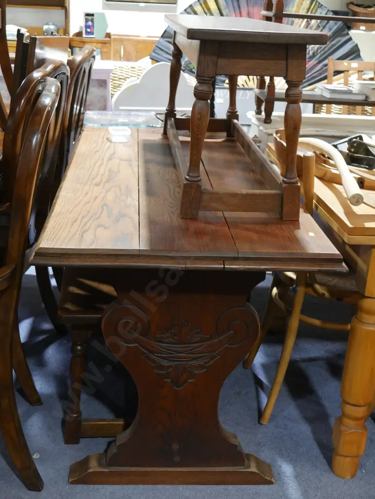 Oak table and form Image 1++