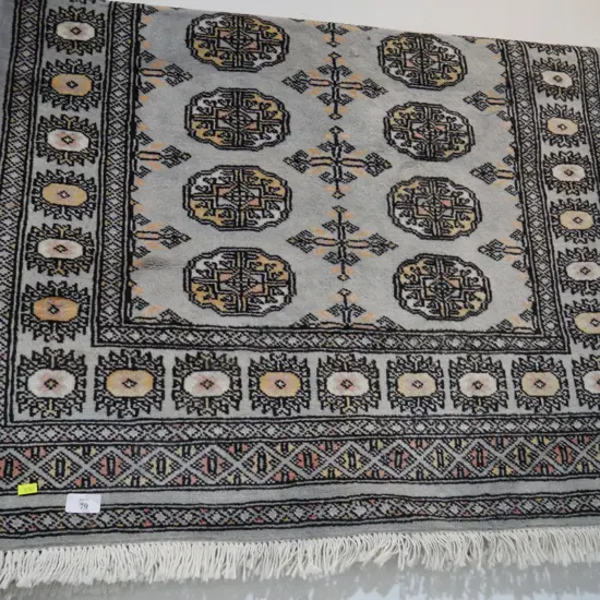 Grey and black rug
