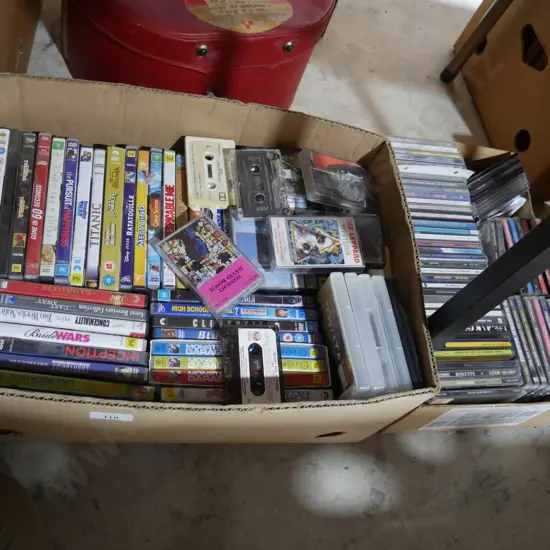 DVDs, tapes