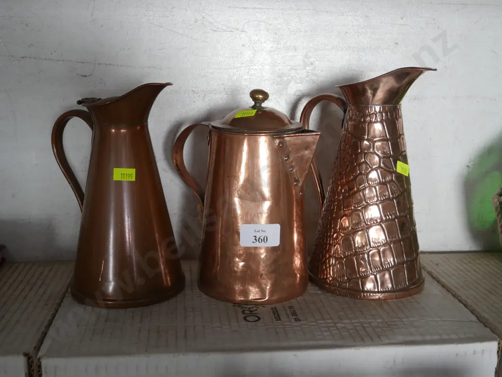 3 copper jugs Image 1++
