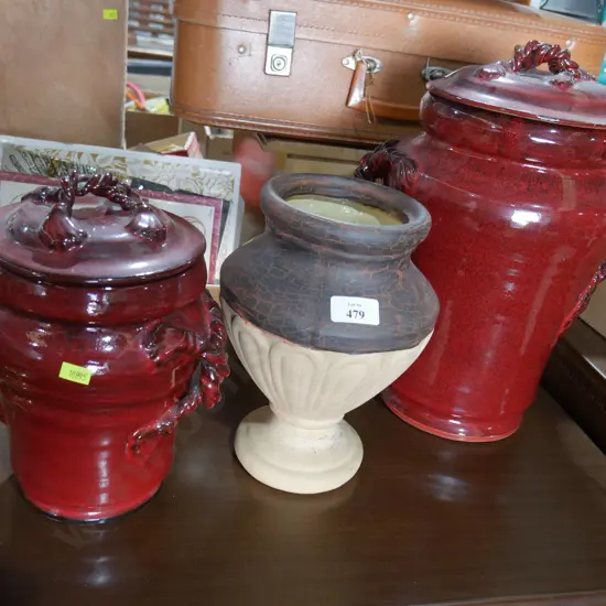 Three vases