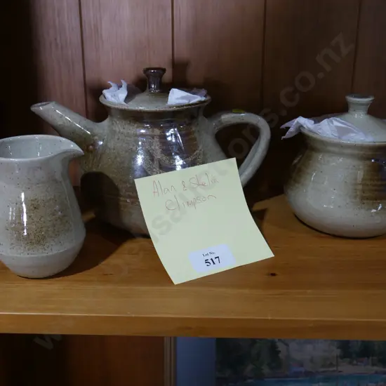 Alan and Shelia Climpson pottery tea set