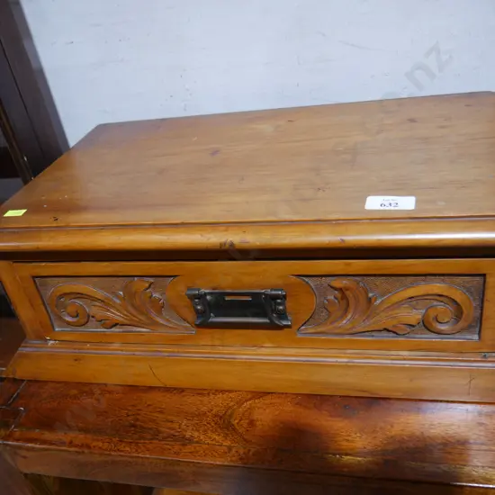 Carved wooden box