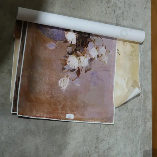 Unframed artworks