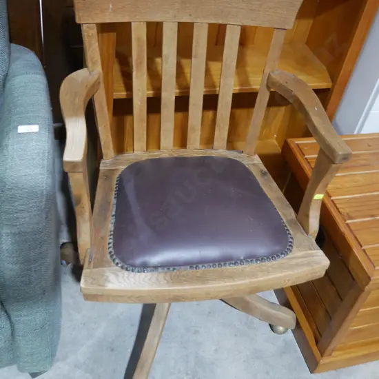 Oak captains chair