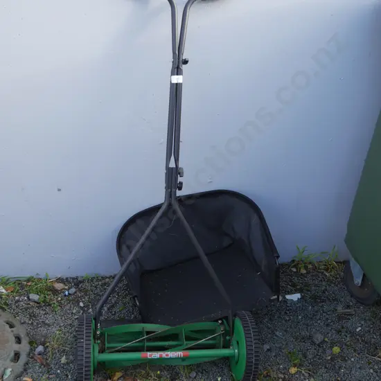 Tandem push reel mower