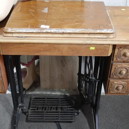 Treadle Singer sewing machine cabinet only
