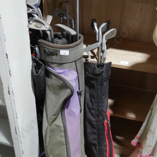 Golf clubs and bags