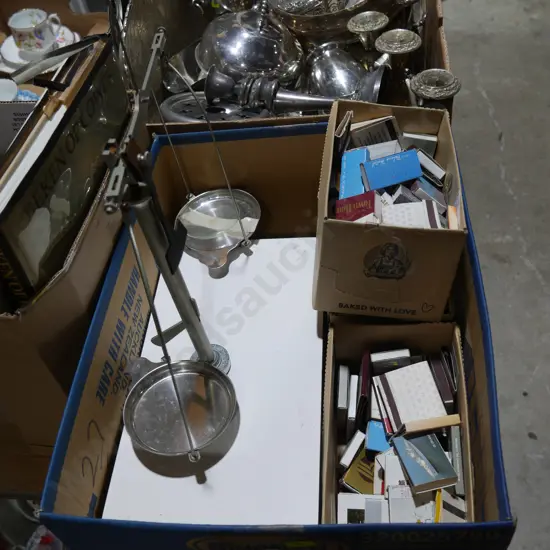 Balance scales, matchboxes