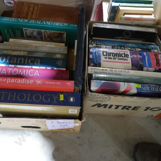 Two boxes of books