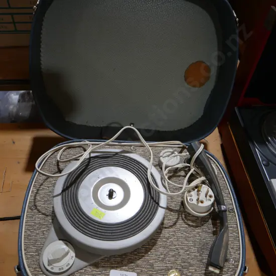 Blue record player