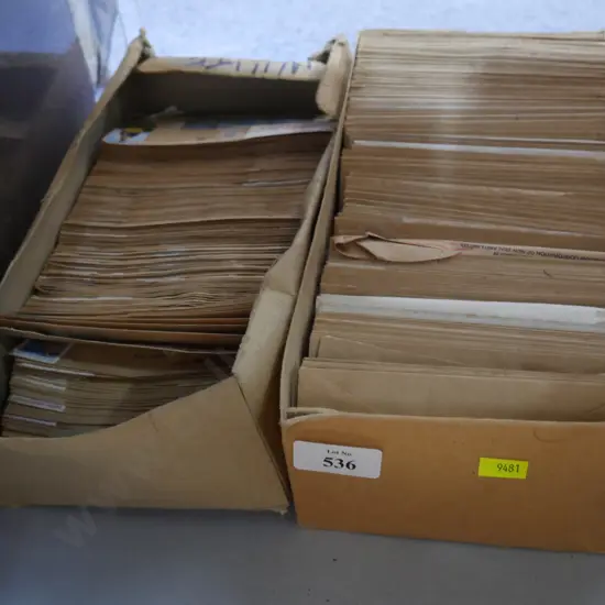 Two boxes of stamps