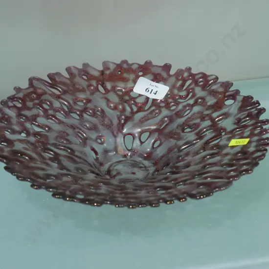 Glass bowl - signed