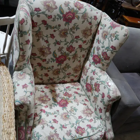 Wing-backed chair