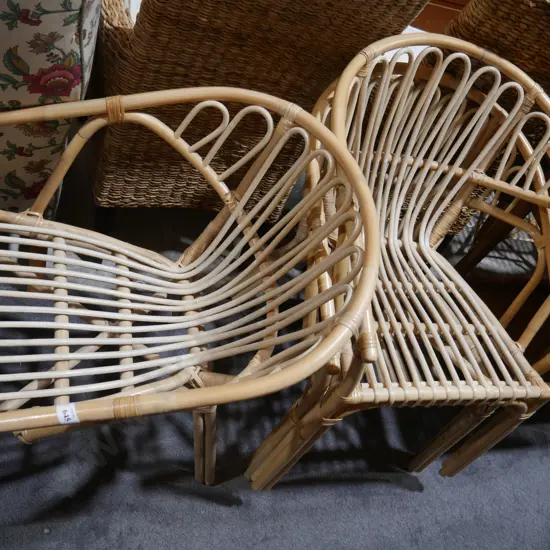 3 cane chairs