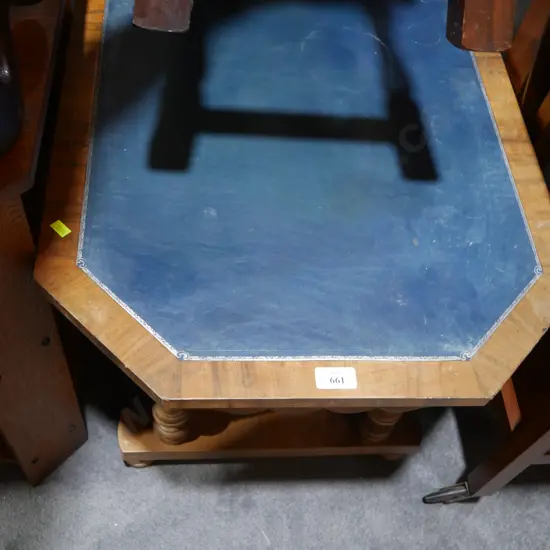 Leather top table