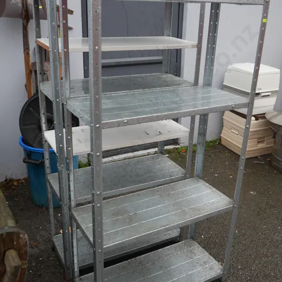 Metal shelves
