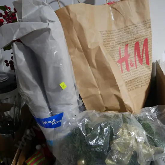 Xmas ornaments, fabric. 2 boxes