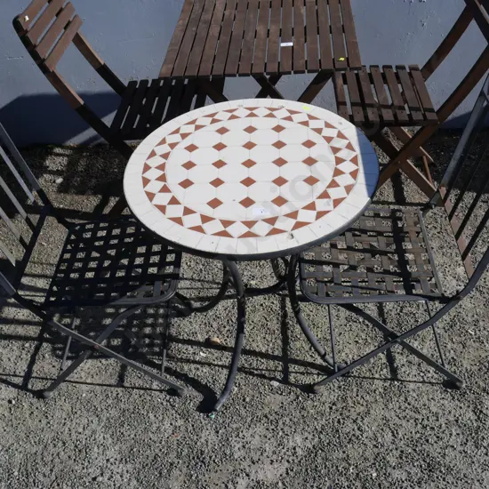 Outdoor table and two chairs
