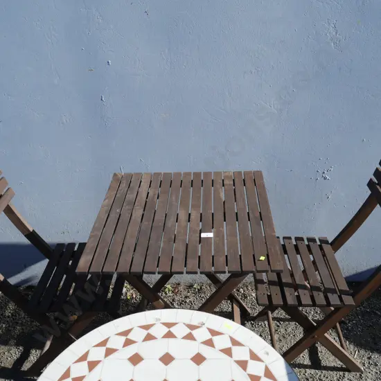Outdoor table and two chairs