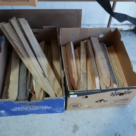 Toe boxes of wooden stakes