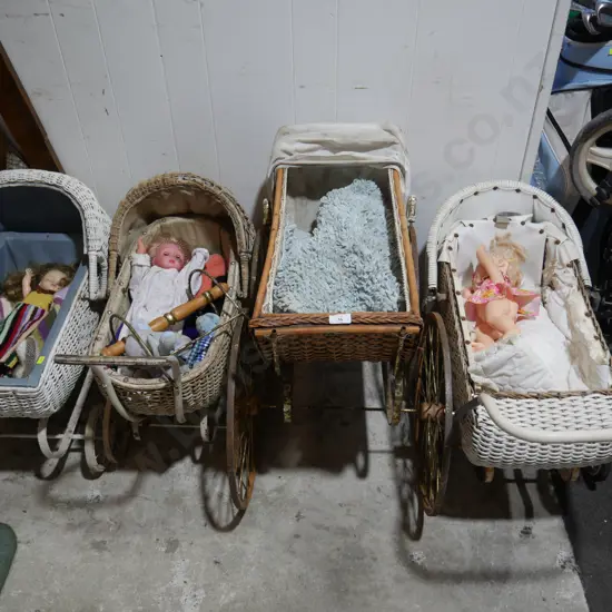 4 cane dolls prams